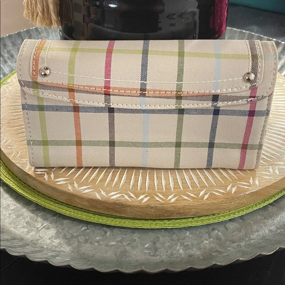 Plaid Denim Women's  Wristlet Wallet - Picture 2 of 7